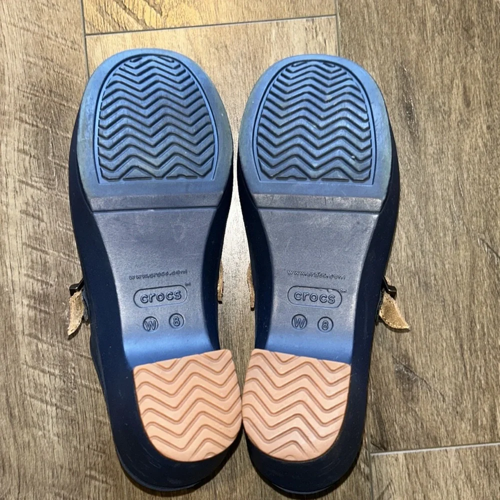 CROCS "SARAH" CLOG MULE DUAL COMFORT NAVY SIZE 8 - Picture 6 of 7